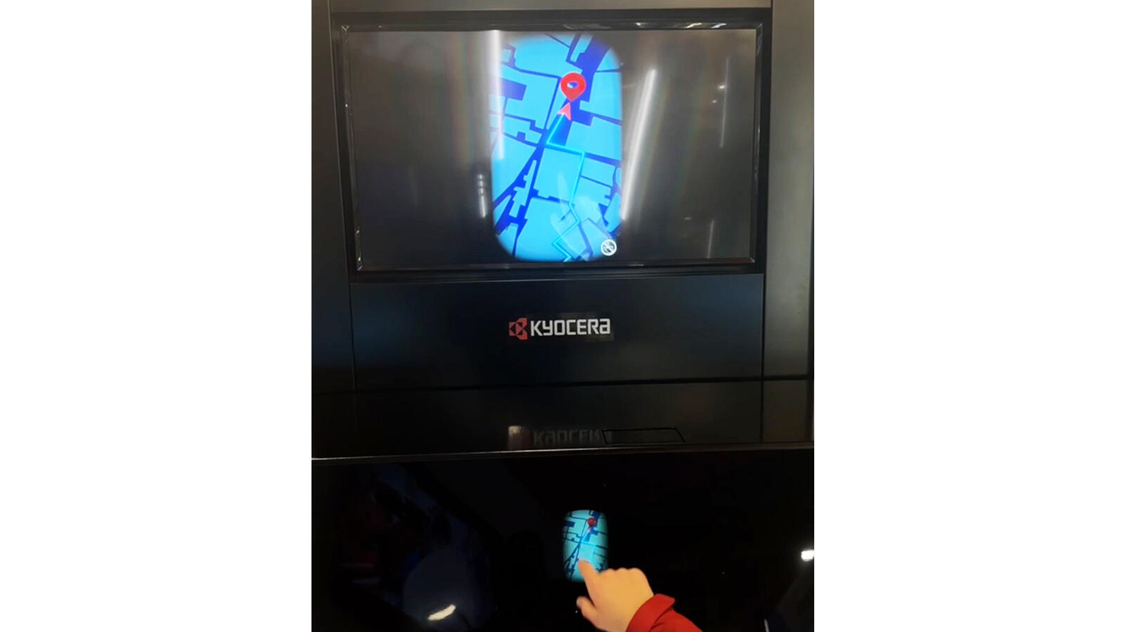 Interactive aerial display demo was the center point of the booth.