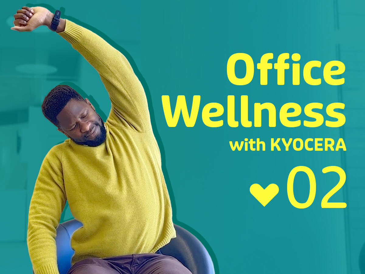 Office wellness tip for sitting back and shoulder stretches thumbnail